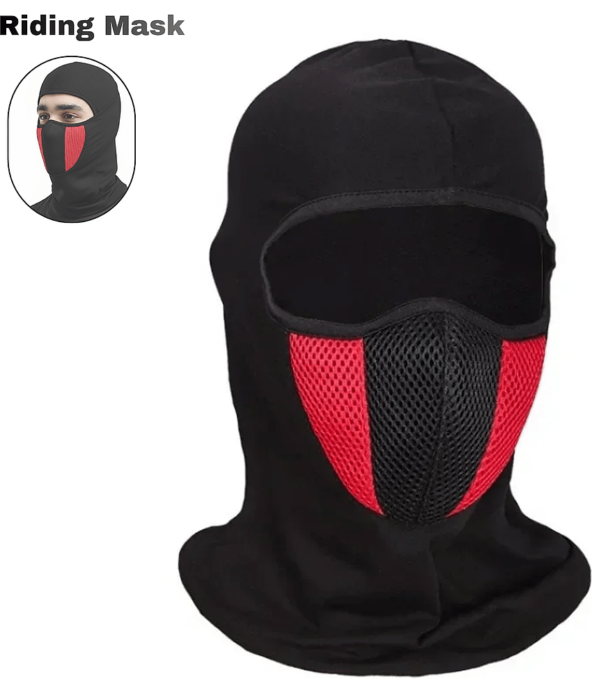 Aksmit Full Cover Face Mask Cotton Fabric Bike Riding Washable Dust Protection Balaclava For Men Women Neck Gaiter Helmet Liner Pack of 1