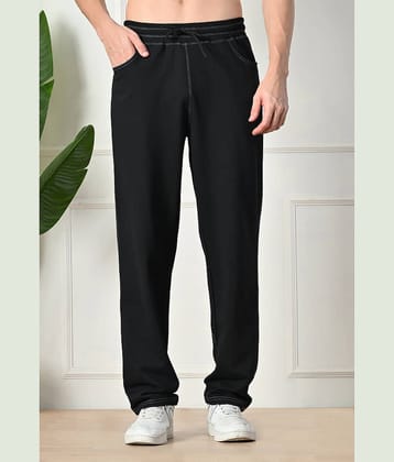 Glito Black Cotton Blend Men's Trackpants ( Pack of 1 )
