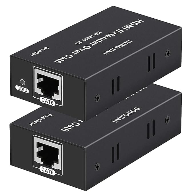 HDMI 4K 60M Extender Transmitter+ Receiver 60 Meters (Black)