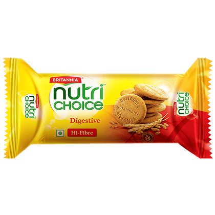 Britannia NutriChoice Digestive Biscuit - Fibre-Rich, Healthy Snack, 250 g