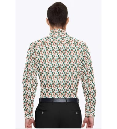 Men's Cotton Blended Printed Full Sleeve Shirt (Multicolor, XL)-PID53452