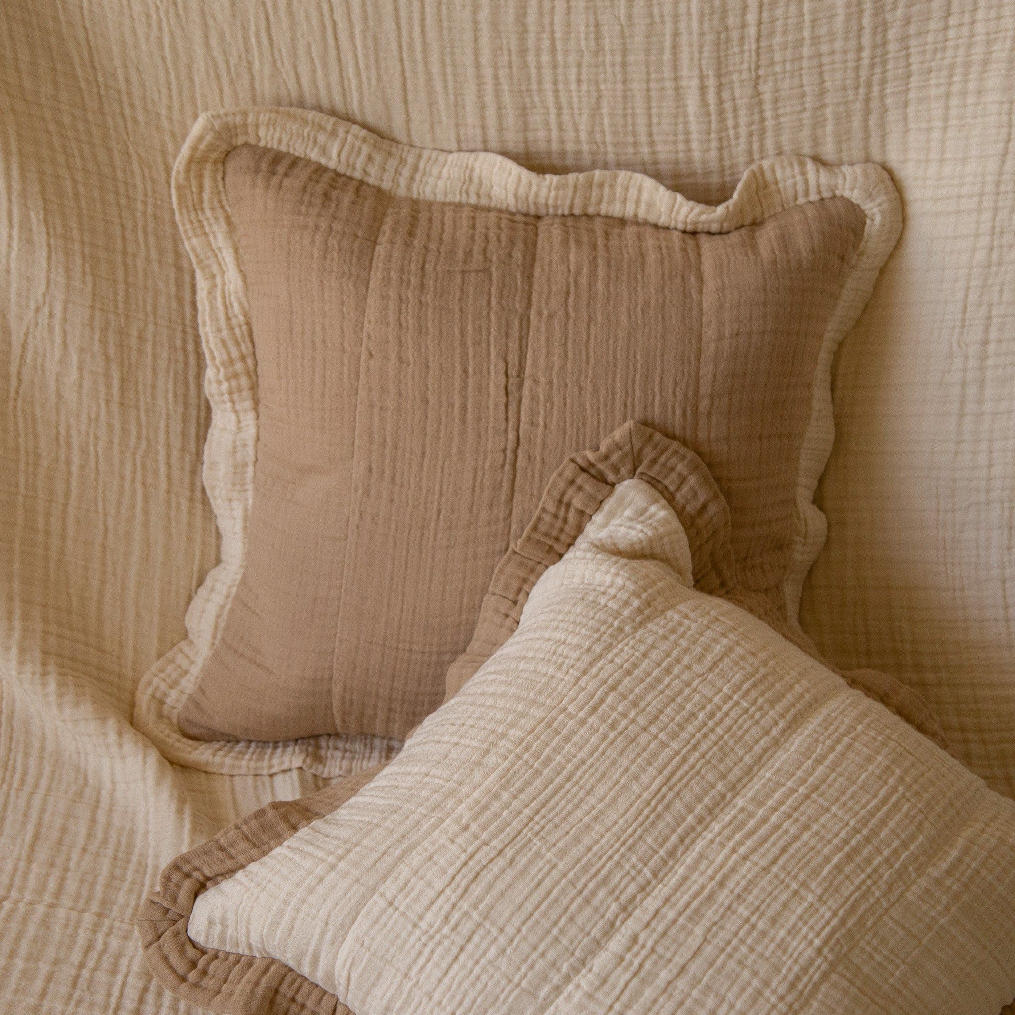 Fyra Frame Cushion Cover (Set of 2)-Set of 2 (Natural + Wheat)