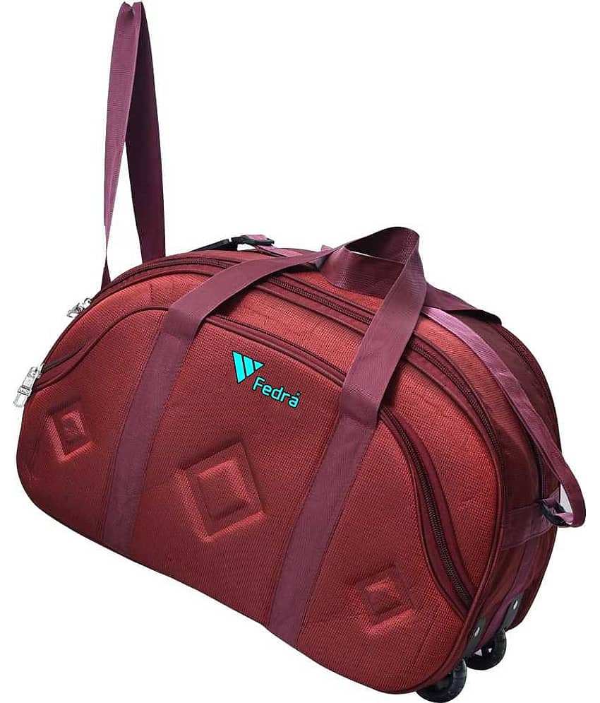 FEDRA - 40 Ltrs Red Polyester Duffle Bag
