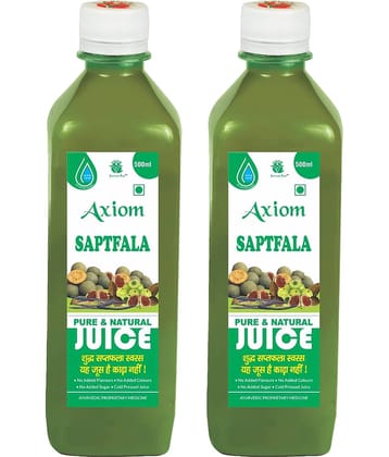 Axiom Saptfla juice 500ml (Pack of 2)| 100% Natural WHO-GLP,GMP,ISO Certified Product