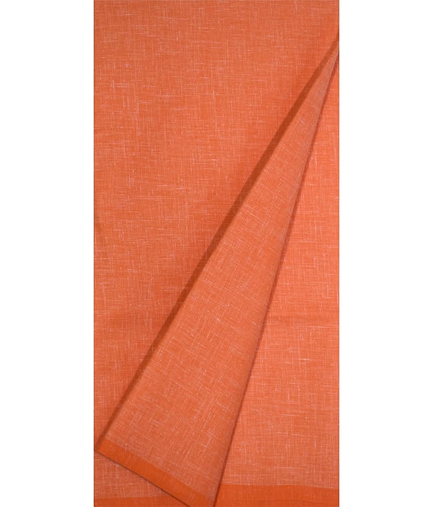 KUNDAN SULZ GWALIOR Orange Cotton Blend Unstitched Shirt pc