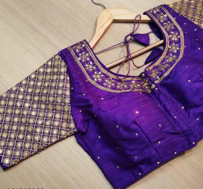 Readymade Alterable Stitched Blouse With Beads Work