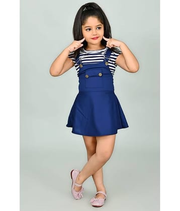 JCT DRESSES Girls Cotton Blend Dungarees ( Pack of 1 , Blue )