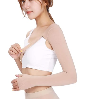 EZYFIT Medical Compression Arm Sleeves with Shoulder Strap and Support for Lymphedema | Graduated Compression - 20-30 mm/Hg | Post Mastectomy Sleeve for Lymphedema