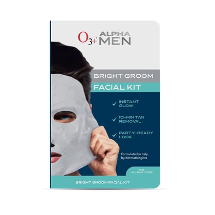 O3+ Alpha Men Bright Groom Facial Kit O3+ Alpha Men Bright Groom Facial Kit - White / Medium