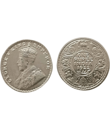 Hop n Shop - One Rupee George V King & Emp 1922 1 Numismatic Coins