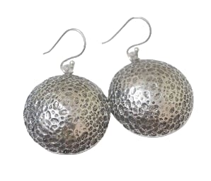 Elegant Spiral Brass Earrings - Hand Polished & Silver Plated, Lead & Nickel Free for Sensitive Ears