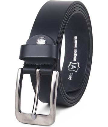 SUNSHOPPING - Black 100% Leather Men's Formal Belt ( Pack of 1 )