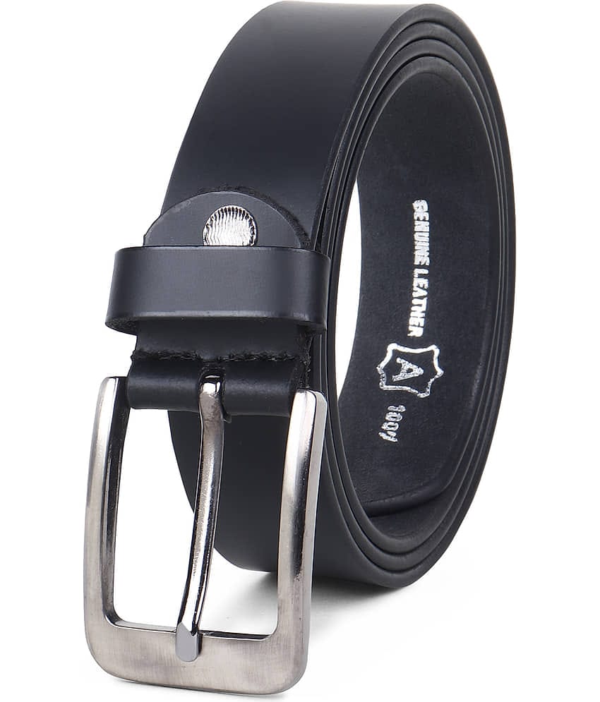 SUNSHOPPING - Black 100% Leather Men's Formal Belt ( Pack of 1 )