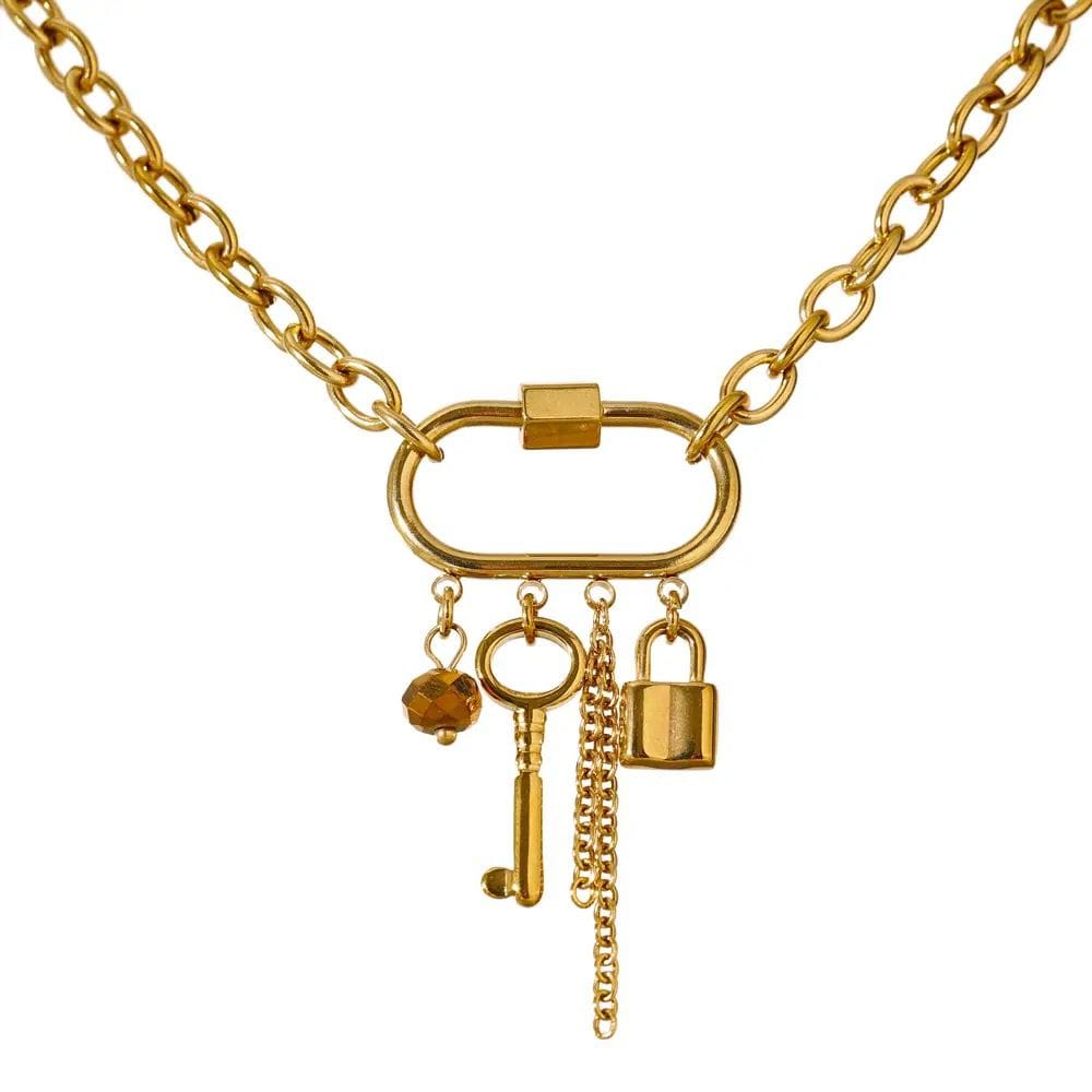 Lock & Key Stainless Steel Necklace
