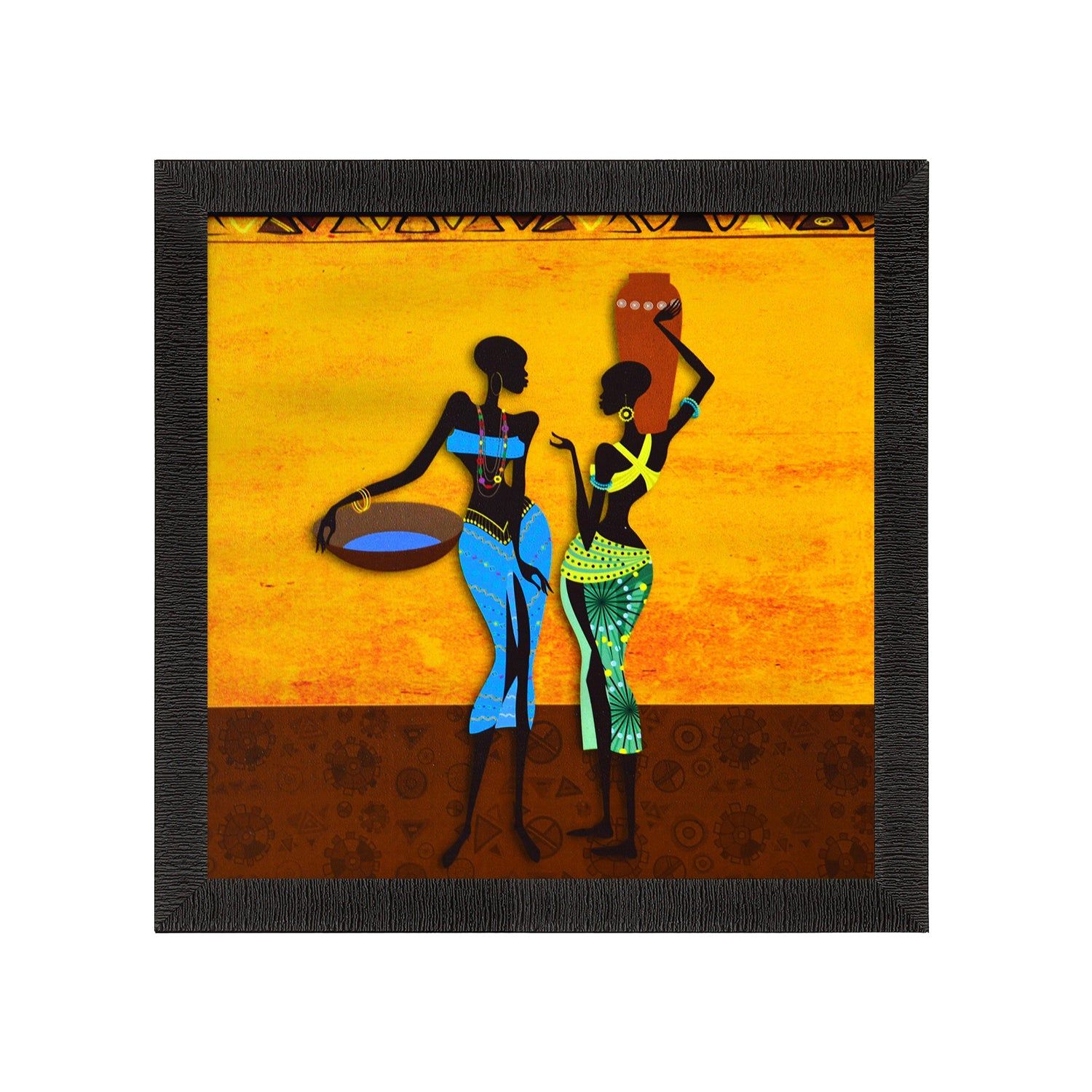 Tribal Ladies Satin Matt Texture UV Art Painting
