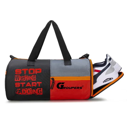 GROUPERS Combo Set of Duffle Polyester Bag with Shaker Bottle-400mllDuffle Bags Travel