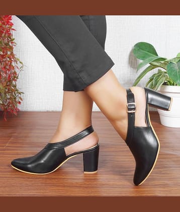 JM Looks Black Women's Sandal Heels