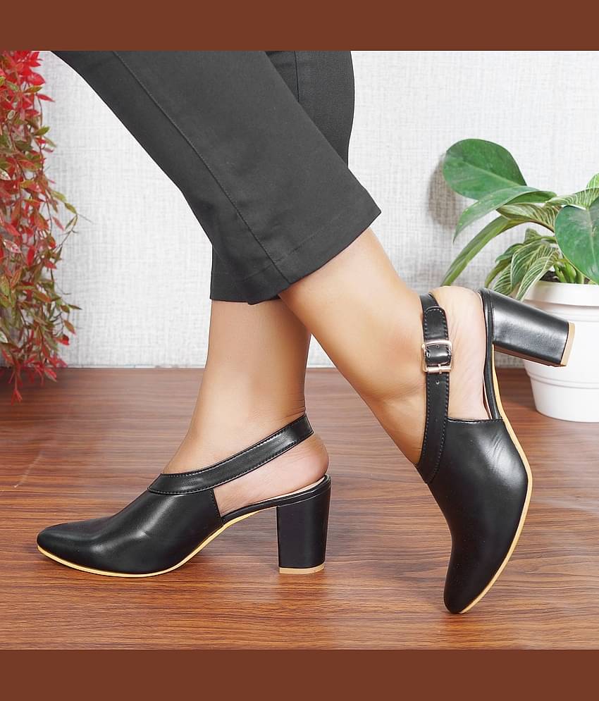JM Looks Black Women's Sandal Heels