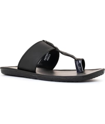 Khadim's - Black Men's Leather Slipper