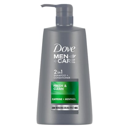 Dove Men+Care Fresh & Clean 2in1 Shampoo+Conditioner, 650 ml Dove Men+Care Fresh & Clean 2in1 Shampoo+Conditioner, 650 ml - 650 ml (Pack of 1)