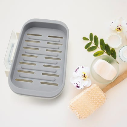 Bathroom Soap Holder, Soap Dish Container, Soap Case for Water Draining, Soap Holder Tray with Adhesive Sticker ,Sabudani