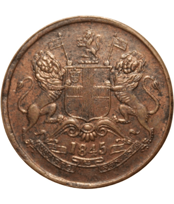 newWay - Half Anna 1845 East India Company - British India Old and Rare Coin 1 Numismatic Coins
