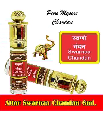 INDRA SUGANDH BHANDAR Attar Swarnaa Chandan With Golden Crystals 6ml Rollon Pack