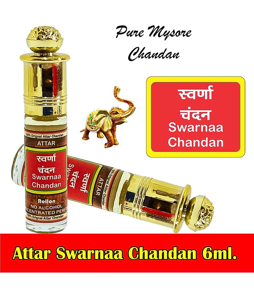 INDRA SUGANDH BHANDAR Attar Swarnaa Chandan With Golden Crystals 6ml Rollon Pack