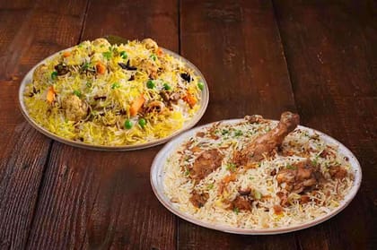 1 Veg & 1 Non-Veg Half Kg Biryani At 229 Each (Eligible For Coupons)