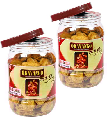 Okavango Red Chilli Spicy Banana Chips, 300g, Pack of 2
