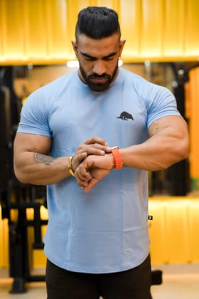 Signature Bull Athletic T-shirt (Sky Blue)-S