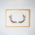 Mixed Botanical Pressed Flower Frame  Handmade Custom Floral Wall Art