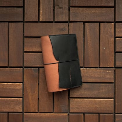 RS // Tuscan Tan w/ Carbon Black Pocket Journal Cover - A6