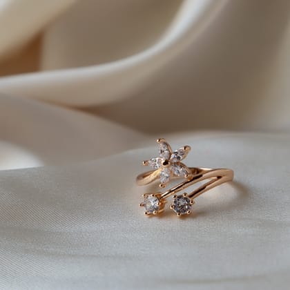 Star Flower 18K Plated Ring