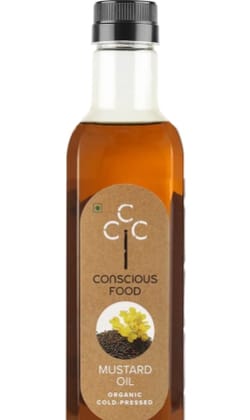 Conscious Food Mustard Oil Cold Pressed 1ltr Organic
