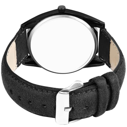 Black 3D embossed Dial Analog Watch for Men LR81