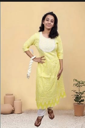 PickCell Premium Handwork Kurti With Bottom & Dupatta