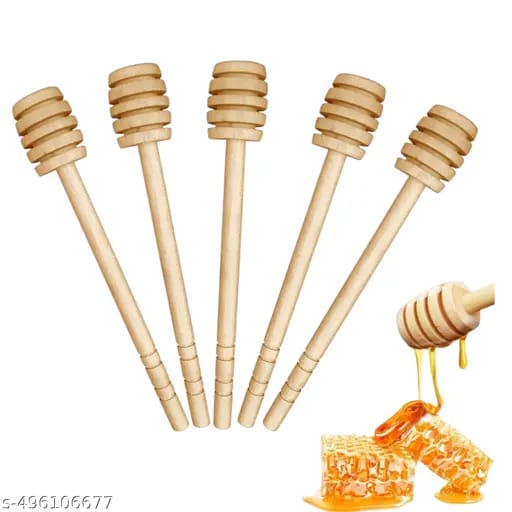 Neem Wood Honey Stick Pack of 5  Natural Honey Dippers