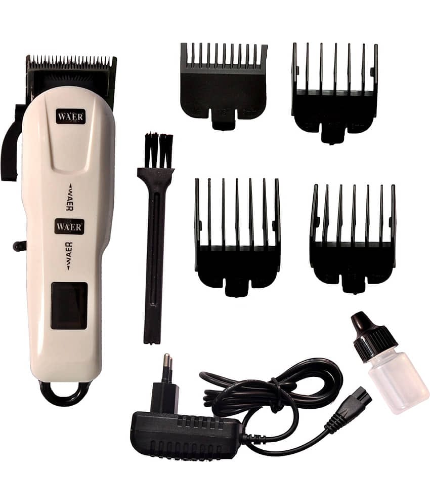 WAER WA-9800 White Cordless Beard Trimmer With 60 minutes Runtime
