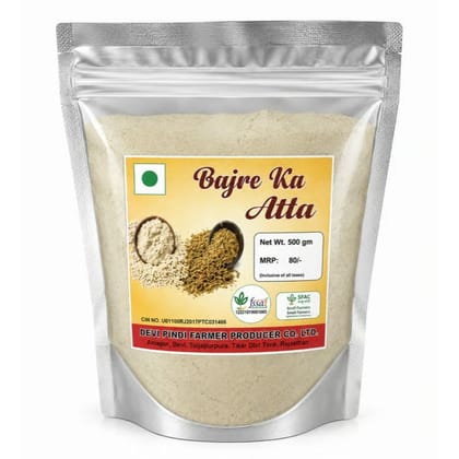Bajre Ka Aata ( Bajra Flour) - 500 gm - 500 gm - One stand-up pouch