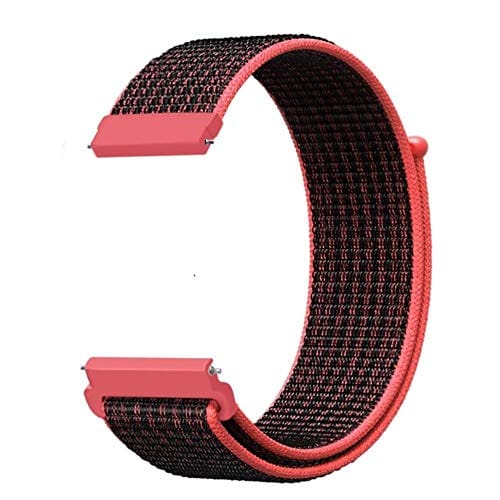 Stripes Red Nylon Strap For Smart Watch 22mm-Amazfit GTR 3 Pro