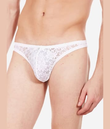La Intimo Pack of 1 Nylon Bikini For Men's ( White )