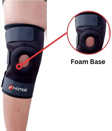 FAZTER Premium Patella Knee Brace Stabilizer for Gym, Running, Pain Relief Knee Support (Black) - None