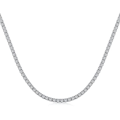 TENNIS NECKLACE/CHOKER (2MM) - Fine Silver-Silver