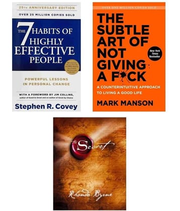 ( combo of 3 books ) 7 habit + the subtle art + the secret