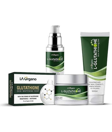 LA ORGANO L-Glutathione Cream Serum Gel Soap Facial Kit g Pack of 4