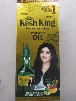 Emami Kesh king Scalp and hair medicine Sharp Aturvedic of Ayurvedic Oil Grows new hair Reduces hairfall Ayurvedic proprietary medicine 