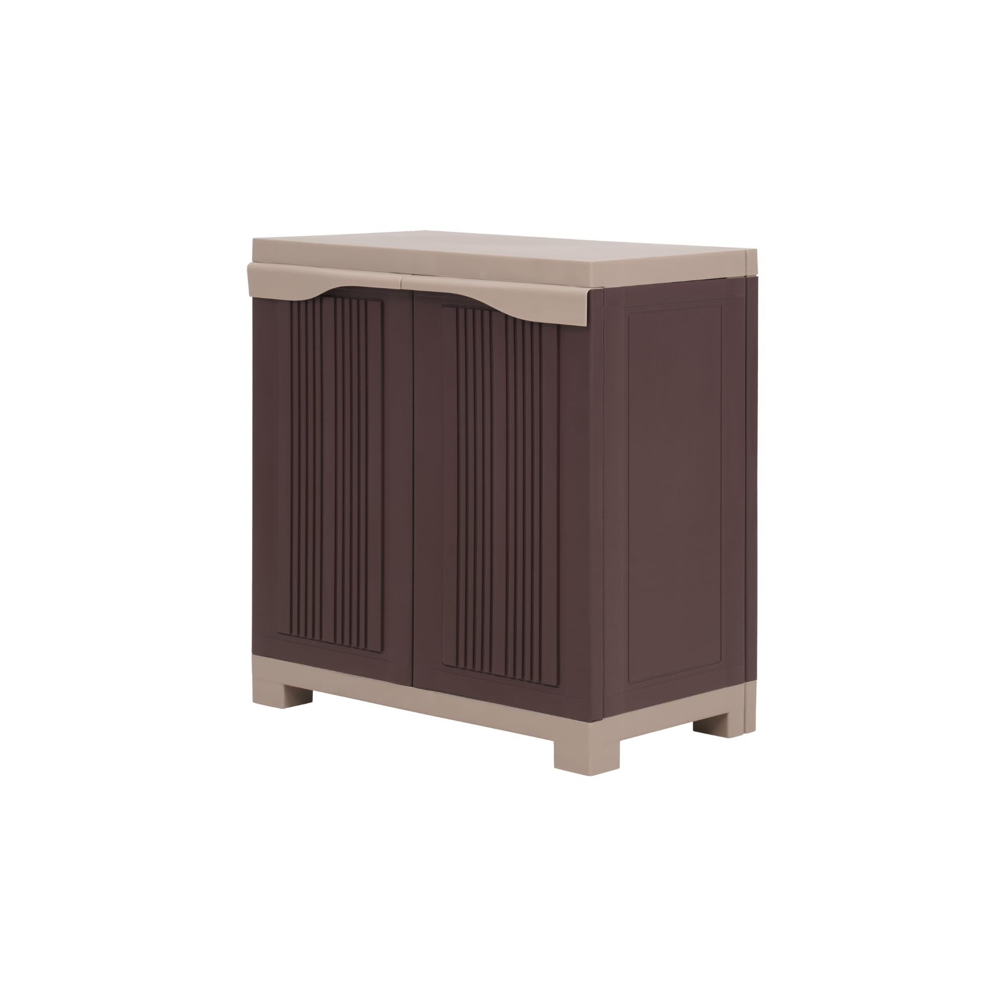 Supreme Furniture Aspen 1 Multipurpose Waterproof Plastic Cupboard | 2-Door Almirah with 1 Adjustable Shelves for Home, Bedroom, Bathroom & Kids Room | D.I.Y.