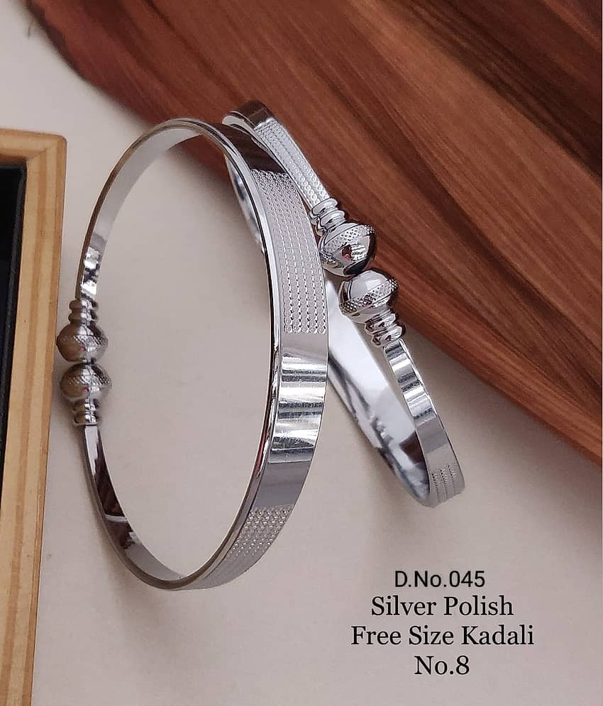 Shivay Fashion Silver Bangle Set ( Pack of 1 )