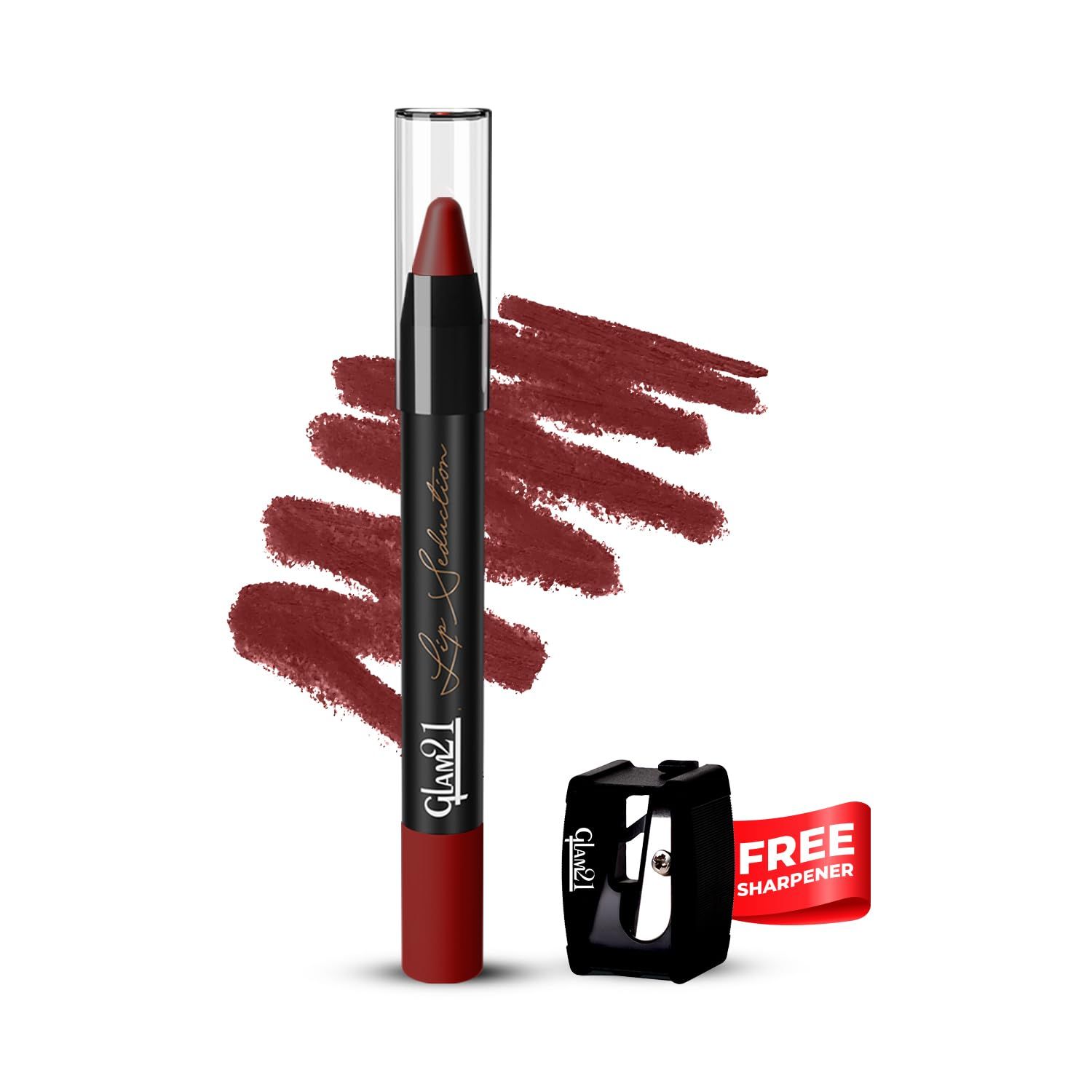 Glam21 Lip Seduction Non- Transfer Crayon Lipstick up to 12 Hours Stay | Lightweight & Longlasting|Creamy Matte | Smudge Proof - 3.6gm|Expresso-18 (Matte) Glam21 Lip Seduction Non- Transfer Crayon Lipstick up to 12 Hours Stay | Lightweight & Longlasting|